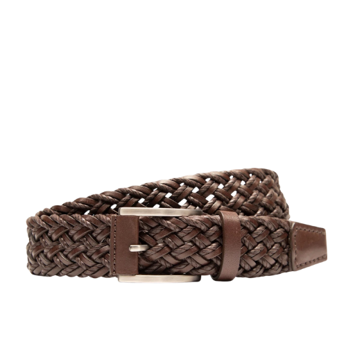 Men's Braided Leather Belt