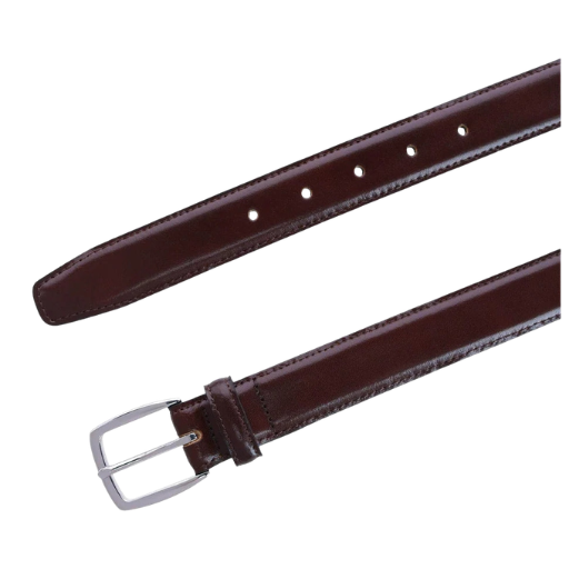 Men's Brown Leather Dress Belt - Image 2