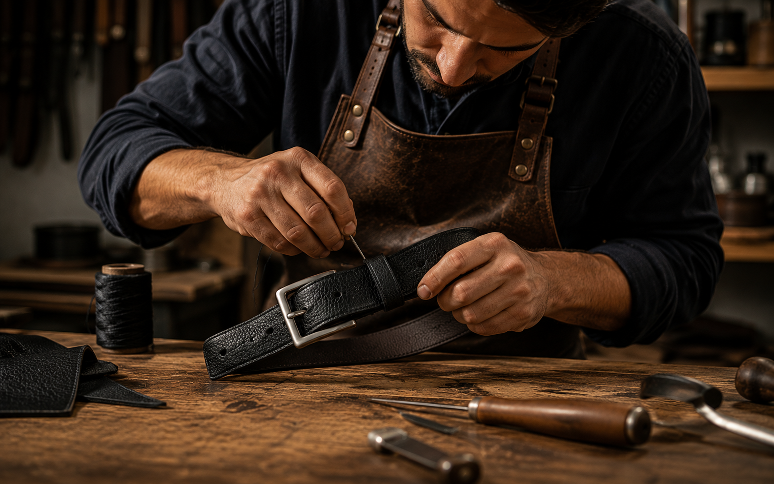 Salafil Leather Belt
